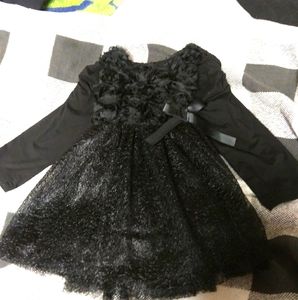 Formal. Jet black princess toddler dress.